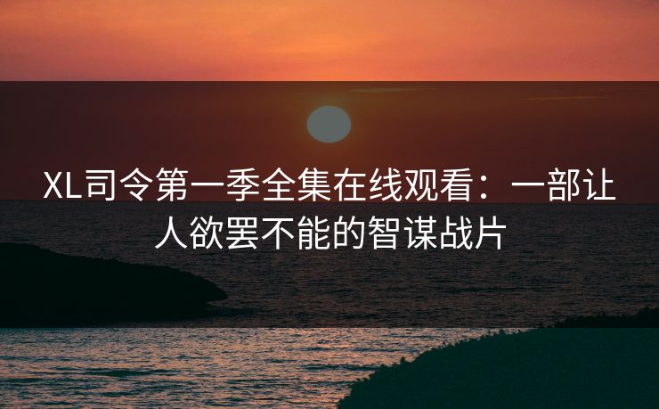 XL司令第一季全集在线观看：一部让人欲罢不能的智谋战片
